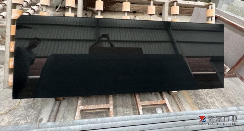 Pure Black Granite Slabs Polished From South African