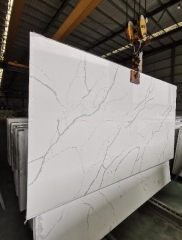 Calacatta Quartz Super Big Size Big Slabs Cutting For Countertops