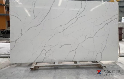 Calacatta Quartz Super Big Size Big Slabs Cutting For Countertops