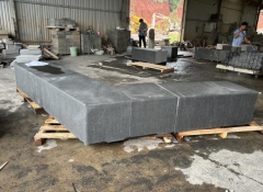 Black Basalt Paving Stone All Sides Flamed Brush