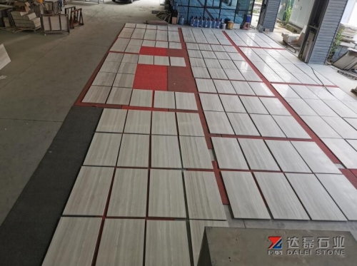 White Wooden Marble Tiles Marble Cut To Size For Project