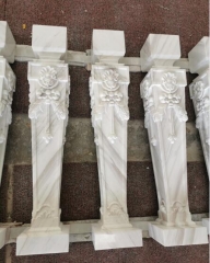 Volakas White Marble Baluster CNC Custom Cutting Design