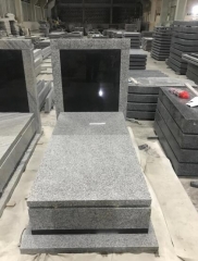 Jilin White Cover Indian Black Headstone Monuments