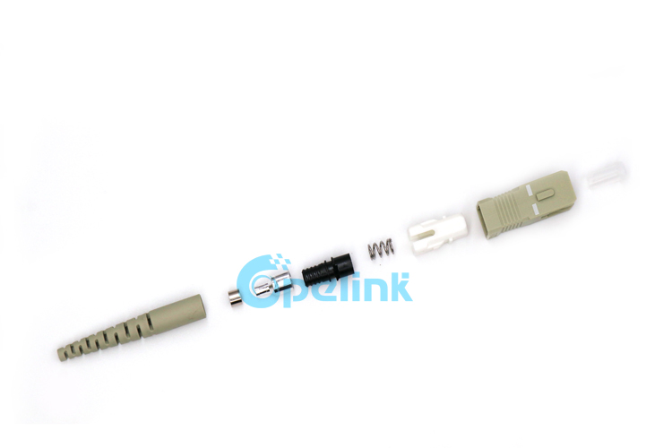 SC/PC Simplex Multimode fiber Optic Connector, beige color SC/PC Simplex Multimode fiber Optic Connector, beige color