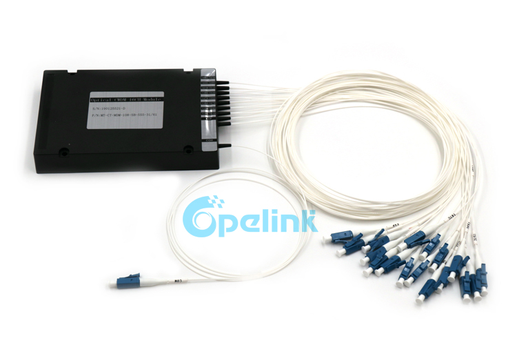 This is a 16CH Mux / Demux Optical CWDM provided by opelink in ABS BOX package and assembled with LC/PC SM connector This is a 16CH Mux / Demux Optical CWDM provided by opelink in ABS BOX package and assembled with LC/PC SM connector