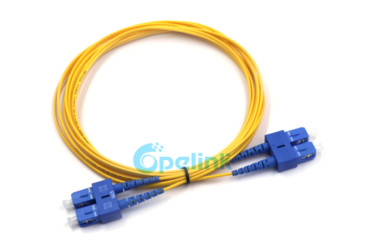 SC-SC Fiber Jumper, 2.0mm Duplex Singlemode, LSZH yellow color SC-SC Fiber Optic patch cable, 2.0mm Duplex Singlemode, LSZH yellow color