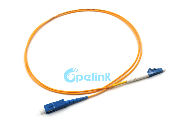 SC-LC Fiber Jumper, 2.0mm SM Simplex SC-LC Fiber Jumper, 2.0mm SM Simplex, LSZH yellow color