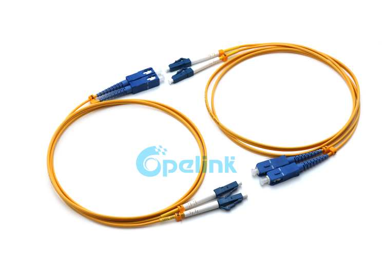 SC-LC Fiber Patch cord, 2.0mm Duplex Singlemode LSZH yellow color SC-LC Fiber Patch cord, 2.0mm Duplex Singlemode LSZH yellow color