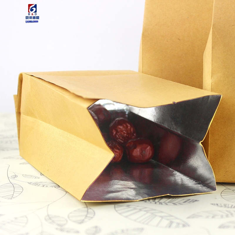 9*22+7 Tea kraft paper organ bag packaging bag food compound sealing bag