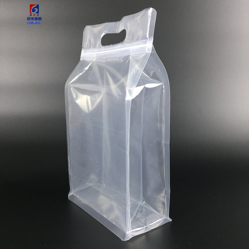 Eight side sealing transparent self-sealing bag