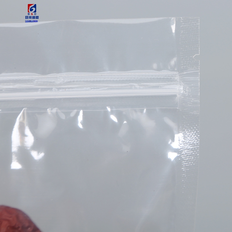 Flat bottom transparent bag dried fruit packaging bag hd plastic food bag