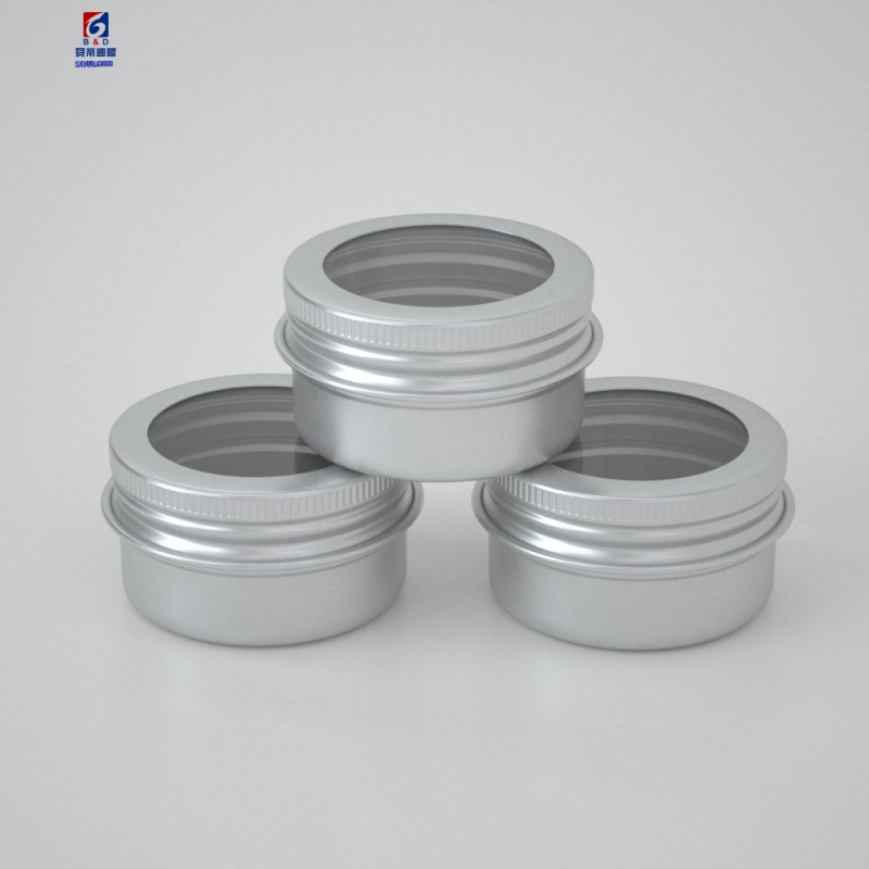 5ML Threaded Window Aluminum Cream Jar