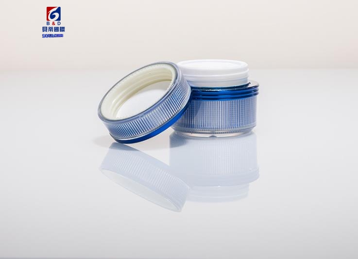 30g Blue Stripes Acrylic Cream Jar