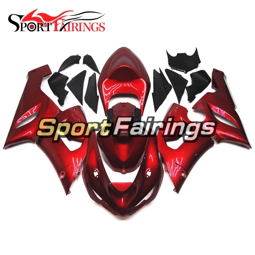 Fairing Kit Fit For Kawasaki ZX6R 2005 - 2006 - Pearl Red