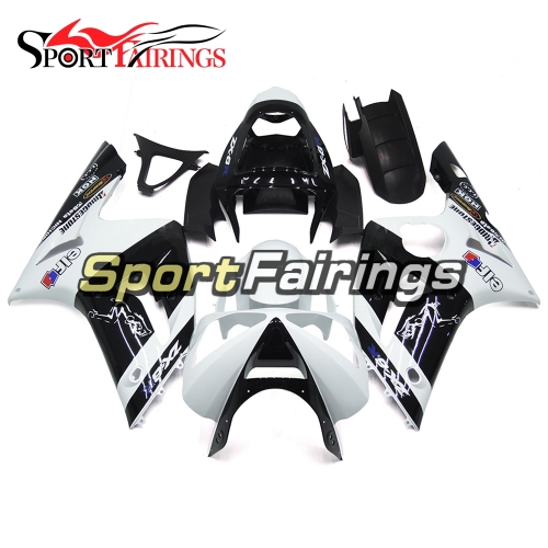 Fairing Kit Fit For Kawasaki ZX6R 2003-2004- White Black