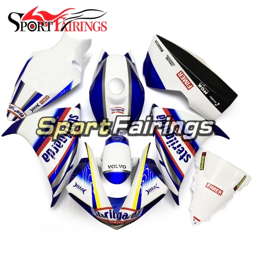 Fiberglass Racing Fairing Kit Fit For Yamaha YZF R1 2009 - 2011 - White Blue