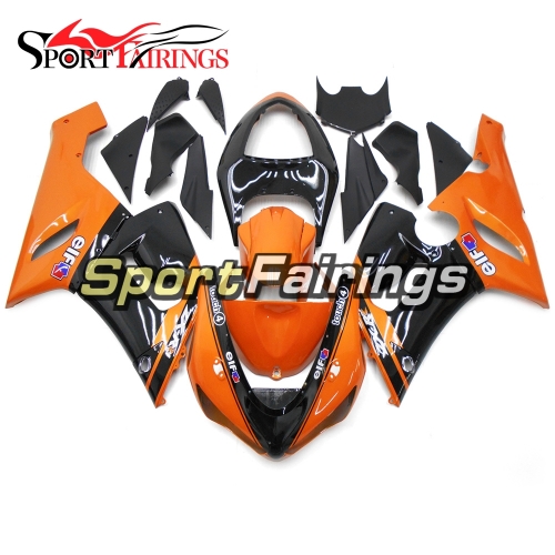 Fairing Kit Fit For Kawasaki ZX6R 2005 - 2006 -Orange Black