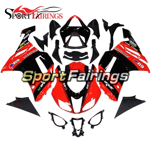 Fairing Kit Fit For Kawasaki ZX6R 2007 - 2008 -Red Black