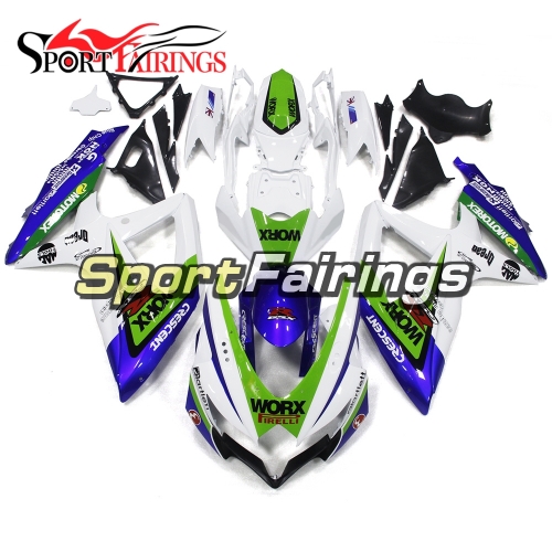 Fairing Kit Fit For Suzuki GSXR600 750 2008 - 2010 - White Blue Green