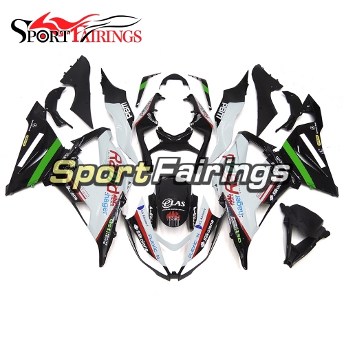 Fairing Kit Fit For Kawasaki ZX6R 2013 - 2017 - Rapid White Black