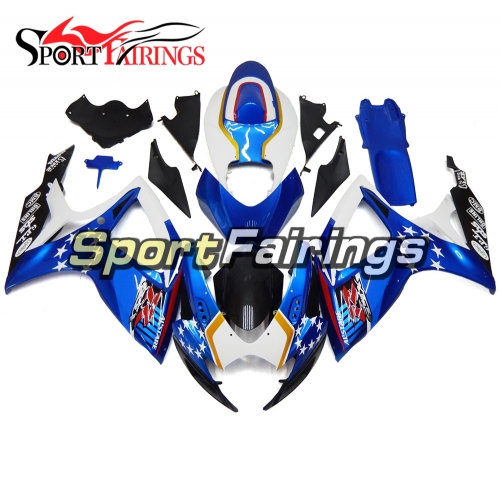 Fairing Kit Fit For Suzuki GSXR600 750 2006 - 2007 - Star Blue White