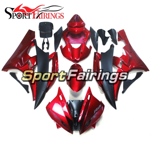 Fairing Kit Fit For Yamaha YZF R6 2006 2007 - Pearl Red Black