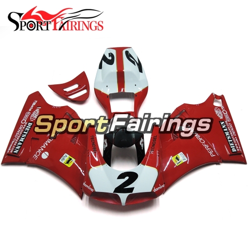 Fairing Kit Fit For Ducati 996/748/916/998 Monoposto 1996 - 2002 - Gloss Red White