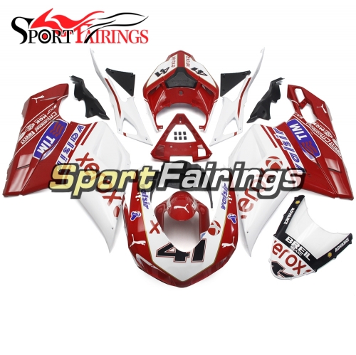 Fairing Kit Fit For Ducati 1098/1198/848 2007 - 2012 - Red White