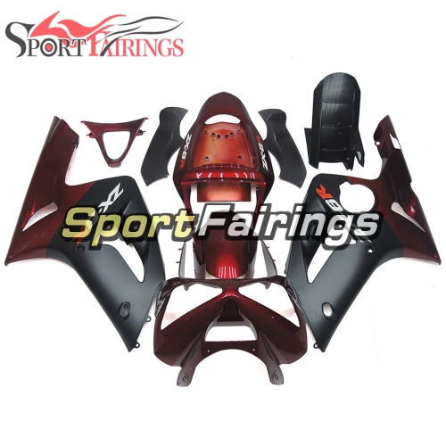 Fairing Kit Fit For Kawasaki ZX6R 2003-2004- Red Black