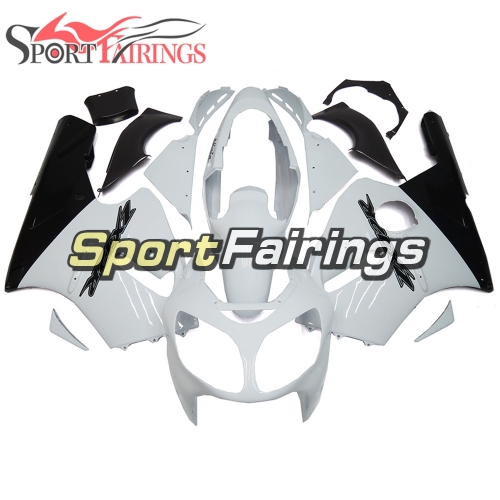 Fairing Kit Fit For Kawasaki ZX12R 2000 2001 -Black White