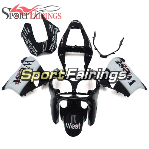 Fairing Kit Fit For Kawasaki ZX9R 2002 - 2003 -West Black White