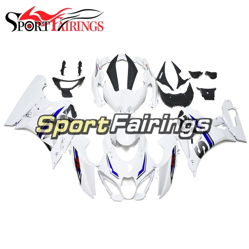 White with Blue Strips Motorcycle Fairing Kit Fit For Suzuki GSXR1000 2017 2018 2019 New Arrival Cowlings
