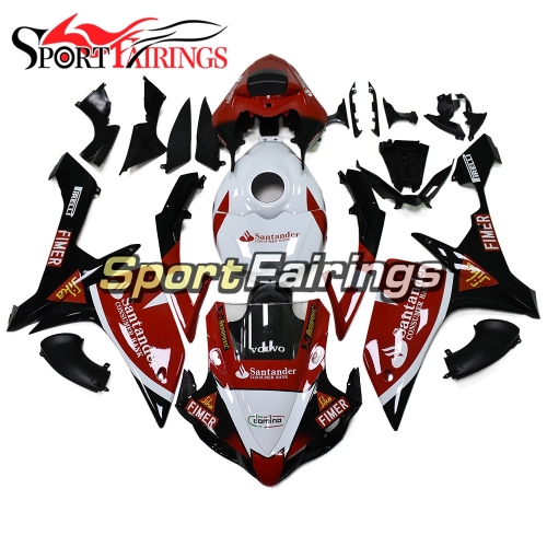 Fairing Kit Fit For Yamaha YZF R1 2007 2008 - Santander Red Black