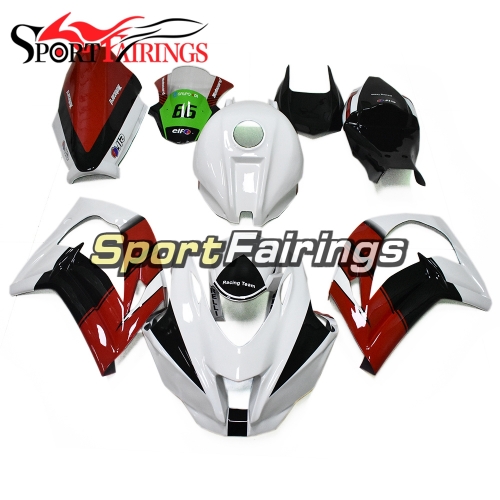 Fiberglass Racing Fairings Kit Fit For Kawasaki ZX10R 2011 - 2015 White Black Red Cowlings
