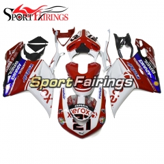 New Complete Fairing Kit Fit For Ducati 1098 1198 848 2007 - 2012 - Red White Black 21