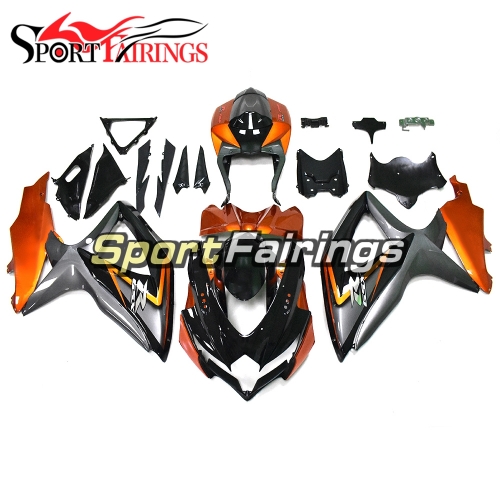 Fairing Kit Fit For Suzuki GSXR600 750 2008 - 2010 - Metallic Orange Grey