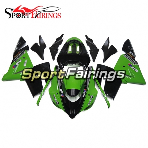 Full Fairing Kit Fit For Kawasaki ZX10R 2004 - 2005 - Elf Black Green