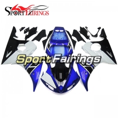 Fairing Kit Fit For Yamaha YZF R6 2005 - White Blue and Black Lowers