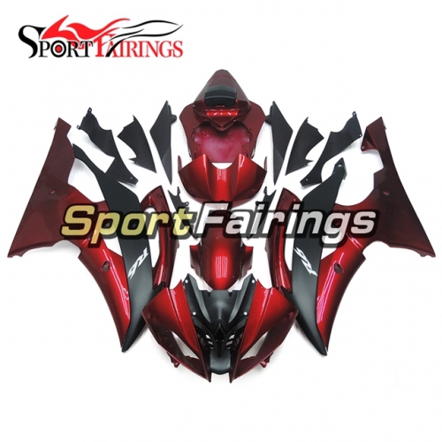 Fairing Kit Fit For Yamaha YZF R6 2008 - 2016 - Deep Red Black