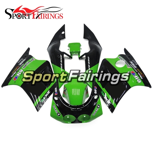 Full Fairing Kit Fit For Kawasaki ZXR250 1989 -1990 - Gloss Green Black elf