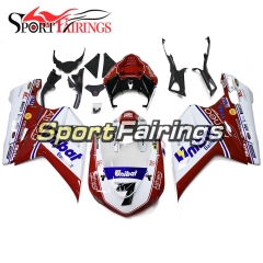 Motorcycle Fairing Kit Fit For Dacati 899/1199 2012 - 2013 - 7 White Red Blue