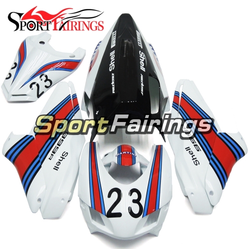 Firberglass Racing Fairing Kit Fit For Dacati 999 749 2005-2011 - Glossy White Red Blue