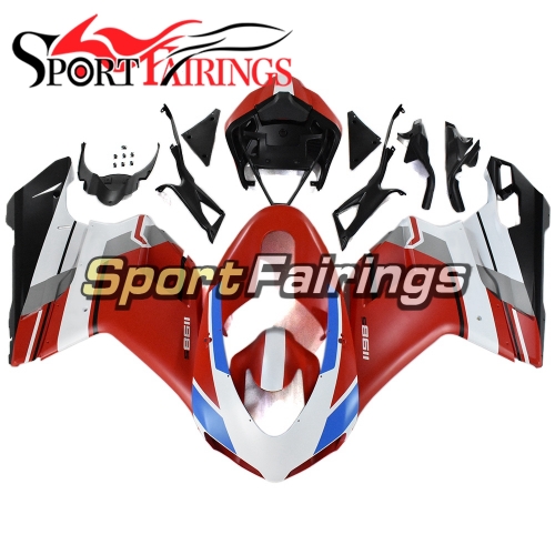 Full Fairing Kit Fit For Ducati 1098 1198 848 2007 - 2012 - Flat Red Black White