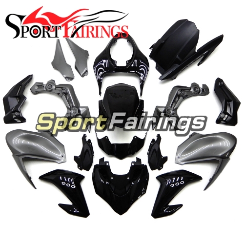 Motorbike Fairing Kit Fit For Kawasaki Z900 2017 - 2018 - Black Silver