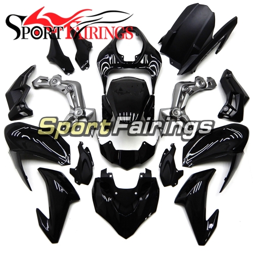 Full Fairing Kit Fit For Kawasaki Z900 2017 - 2018 - Gloss Black Silver