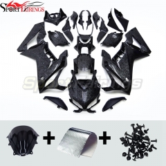 Carbon Effect ABS Plastic Fairing Kit fit for Honda CBR650R 2019 - 2020 - Forged Pattern Marbling