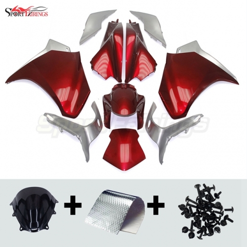 Fairing Kit fit for Honda VFR1200 2010 - 2013 - Dark Red Silver