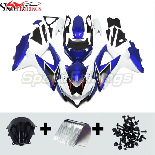 Sportfairings Fairing Kit fit for Suzuki GSXR600 GSXR750 2008 - 2010 - Blue White