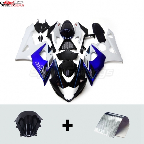 Sportfairings Fairing Kit fit for Suzuki GSXR1000 2005 - 2006 - Blue White Black