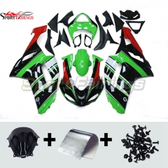 Sportfairings Fairing Kit fit for Kawasaki Ninja ZX6R 2007 - 2008 - Green Black Red